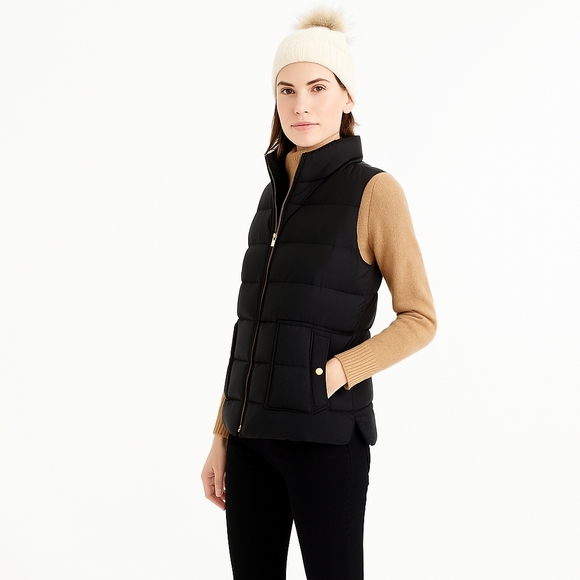 J.crew black down vest XXS - Picture 1 of 12